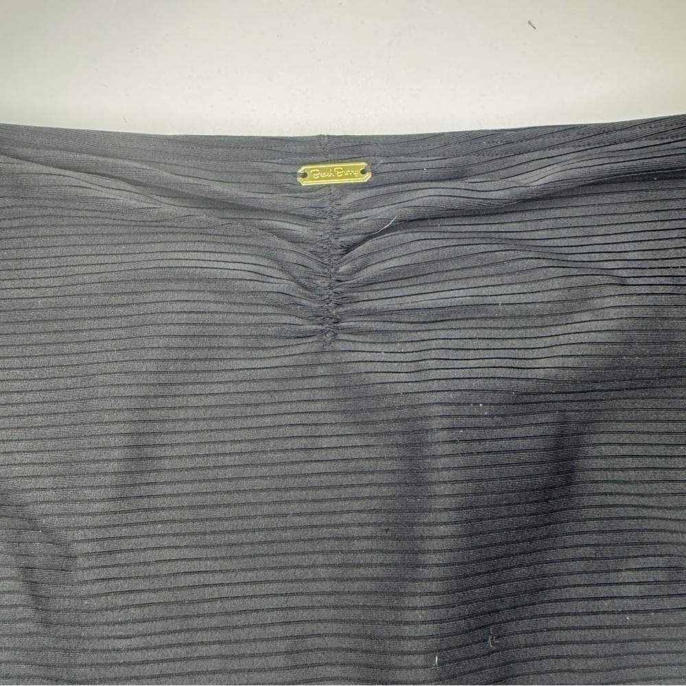 Beach Bunny Kate Full Bikini Bottoms Black XL | Textured Ribbed Swimwear NWT - Picture 4 of 8